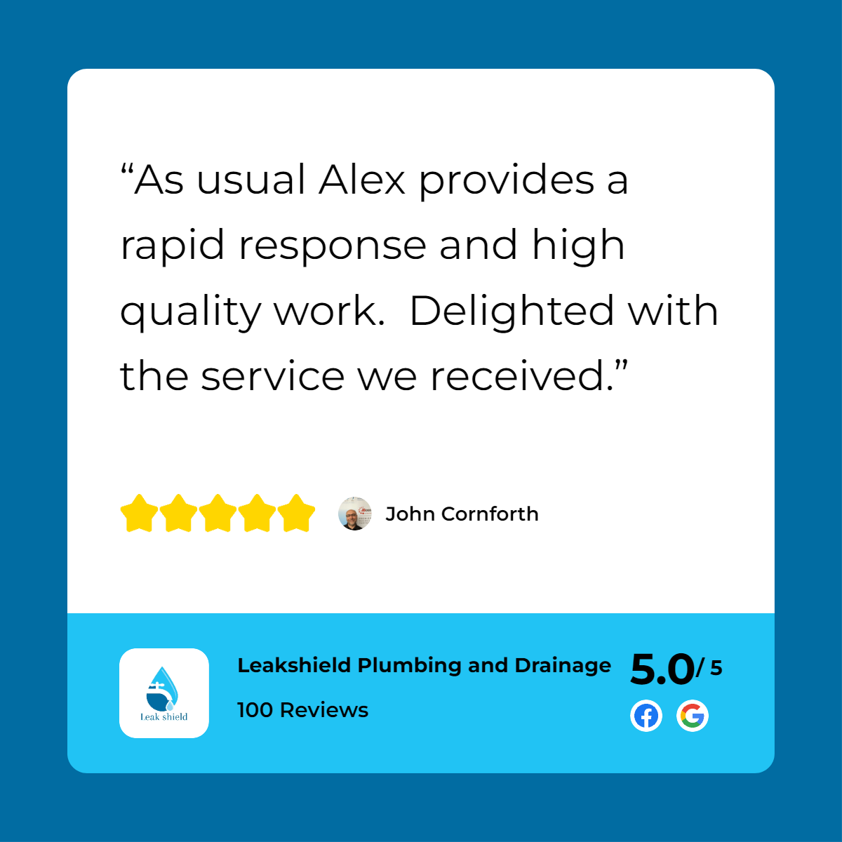 Alex provides a rapid response and high quality service.