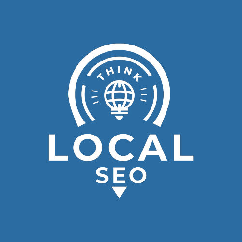 Think local SEO logo on a blue background showcasing 24/7 Emergency Plumbing Service in Ampthill.